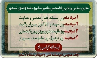 سالروز حماسه فتح خرمشهر را با یاد و خاطره شهدای دفاع مقدس گرامی می‌داریم